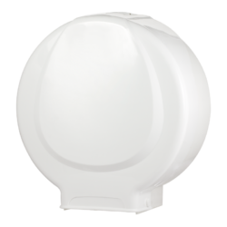 Dispensador fabricado em material termoplástico de alta qualidade e resistência ao impacto.