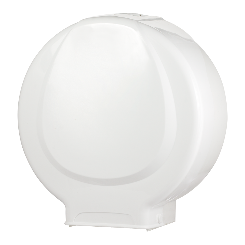 Dispensador fabricado em material termoplástico de alta qualidade e resistência ao impacto.