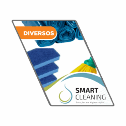 Sacos de lixo, fibras e esponjas